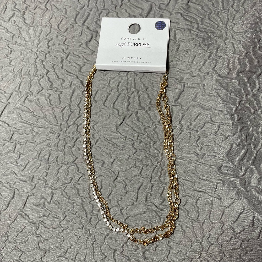 Forever 21 Gold 2 Chain Necklace